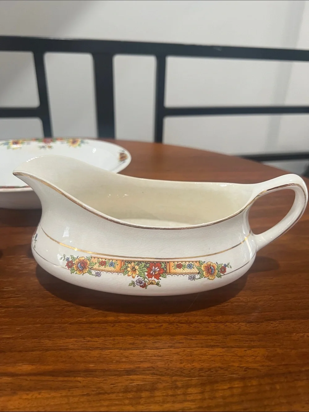 Illinois China Co. Porcelain Floral Pattern 3-Piece Set